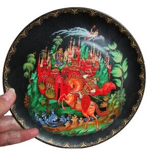 Vintage Antique. Hand Painted Russian Porcelain Plate. Rare